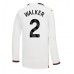 Manchester City Kyle Walker #2 Borta matchtröja 2023-24 Långärmad Billigt
